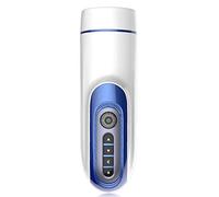 masturbâteur pour homme - sextoý Chauffant Simulateur de Fellation Vibrant Effet de Succion, Rechargeable - Suceur de Gland: 40 degrés, Design, Silicone, 6 Modes, 4 Intensités, Garantie G1