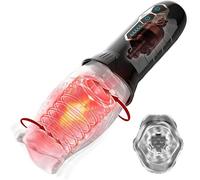 Masturbateur pour hommes, jouet sexuel solo avec rotation et vibration - 22 cm, profondeur d'insertion 8 cm, diamètre d'entrée 5 cm pour une stimulation intense, ensemble de vibrateurs MC42
