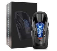 Masturbeuse Homme Sex Toys, Masturbateurs Masculins Mains Libres Avec,5 Vitesses - 10 Fréquences Télescopiques Vaginette Silicone Sex Toys Pour Stimulation De Pénis Jouets Sexuels Pour Hommes