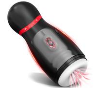 Masturbeuse Sex Toýs Homme avec 10 Modes de Vibration & Poussée, Masturbateurs Masculins Automatiques Vaginette Réaliste, Vibration 3D Silicone Sextoyse Sextoy