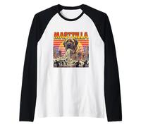 Mastzilla - Parodie du Film Monstre géant Qui bave Le Chien Manche Raglan