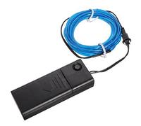 MASUNN 1 M 10 Couleurs 3V Flexible Néon El Fil Lumière Danse Partie Decor Light Batterie Powered Controller-Bleu