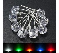 MASUNN 20Pcs 8Mm Chapeau De Paille Bleu Vert Jaune Rouge LED Eau Clair Diodes Électroluminescentes Lampe - Jaune