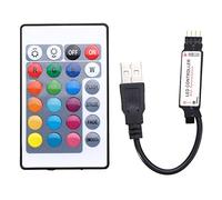 MASUNN 24 Clés USB LED Controller avec Télécommande pour DC5V 5050 RGB Strip Light