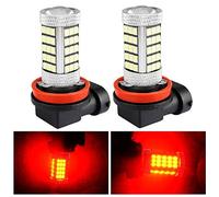 MASUNN 2Pcs H11 2835 SMD LED Rouge Brouillard Lumière Jour Courante Ampoule avec Objectif Boîtier en Aluminium