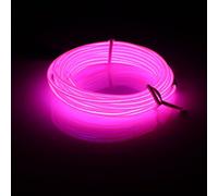MASUNN 3M El LED Flexible Soft Tube Fil Neon Glow Voiture Corde Bande Lumière Xmas Decor DC 12V-Rose