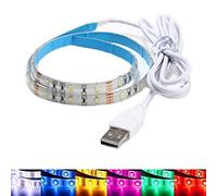 MASUNN 50 cm Imperméable À l'eau USB Smd3528 TV Fond Ordinateur LED Bande De Bande Flexible Lumière DC5V-Bleu