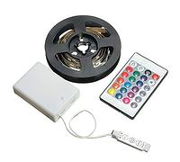 MASUNN Alimenté par Batterie RGB Non Imperméable À l'eau LED Câble Bande Flexible Kit De Lumière + IR Remote DC5V-30 cm
