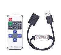 MASUNN DC5-24V 11 Touches Mini USB RF sans Fil Dimmer Télécommande LED Controller pour Une Seule Bande De Couleur