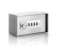 masunt dépôt de clés 520 M Code | coffre-fort à clés haute qualité avec serrure à combinaison | fabriqué en acier inoxydable V2A massif | adapté à l'usage extérieur | taille compacte | argent