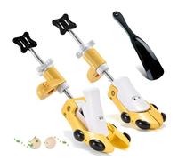 Masvan Extenseur de chaussures pour homme et femme - Pieds épais et larges - Longueur réglable dans 4 directions - Largeur et hauteur - Embauchoirs à chaussures larges - Talon haut, Jaune pour femme