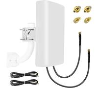 Maswell Antenne 4G LTE 5G Extérieure 2X2 MIMO, 10dBi Antenne Directionnelle Externe Compatible avec Routeurs 5G NR, Passerelles, 700-3800 MHz, SMA Mâle/TS9/RP-SMA (Accessoires Complets)