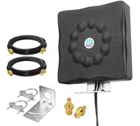 Maswell Antenne 5G extérieure 2X2 MIMO, cellulaire jusqu'à 7,5 dBi 600-8000 MHz omni polarisée croisée 4G LTE UWB 5G NR avec WiFi 6E pour modem routeur robuste pour caravane et maison, SMA-Mâle et TS9