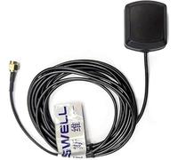Maswell Antenne Active Magnétique GPS/GLONASS - Antenne Externe IP67 Étanche pour Véhicule, Voiture, Camion, Bateau, Camping-Car - Câble de 3 mètres avec Connecteur SMA