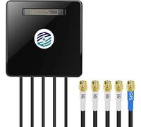 Maswell Antenne Combo 4X4 MIMO, Gain jusqu'à 6dBi, Omni 600-8000MHz, Compatible GNSS, 3G 4G LTE 5G, pour Hotspots, Routeurs, Passerelles, GPS GLONASS Beidou Galileo, Prête pour WiFi 7 (Kit Complet)
