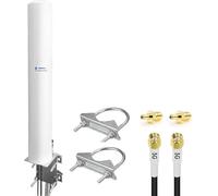 Maswell Antenne Externe 4G 5G, 2X2 MIMO 700-6000MHz, jusqu'à 4,5 dBi LTE 5G NR 5GA, Antenne Externe avec Connecteur SMA et Adaptateurs TS9 RP-SMA