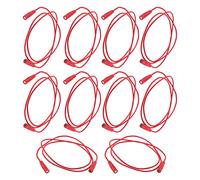 MasYosh 10 Sets 4 Mm Femelle à la Tête de Banane à la Banane Fondère de Test, conductivité en Laiton PVC Sheat PA Plastic, avec un Fonctionnement en Toute sécurité 15A 1000V, pour (Rouge)