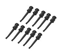 MasYosh 10pcs J.30007 Crochet D'essai Multimètre, Acier Inoxydable en Cuivre PA isolé, avec Fil de Soudage pour Test de Tension Test de Circuit de Routine 30VAC 60VDC 10A (Noir)