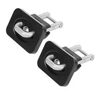 MasYosh 2 Pcs en Acier Inoxydable Lit de Camion à égalités Ancres, Ancres Murales Latérales à L'épreuve de la Rouille avec Une capacité de 1000 Livres, pour Chevy Silverado Colorado (Noir)