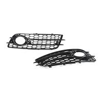 MasYosh 2 Pcs Pare Chocs Brouillard Lumière Grille, Remplacement Brouillard Couvercle De La Lampe Garniture pour B8 S4 Modèles 2008 2012, avec Heavy Duty ABS Matériel Mat Noir