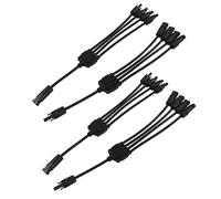 MasYosh 2 Set Panneau Solaire Photovoltaïque Y Branche Câble Parallèle Adaptateur PV Câble Câble Mâle Connecteur Féminin IP67 1000VDC (PV-LTY4)