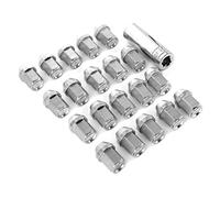 MasYosh 20 Pièces T304 écrous de Roue en Acier Inoxydable, Filetage M12x1,5 Accessoires de Voiture Universels, avec Outils D'installation Spéciaux, pour Améliorer L'apparence du Véhicule