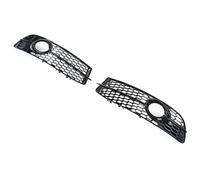 MasYosh 2pcs Avant Foglight Grille, Maille Style Brillant Noir Remplacement pour C6 2008 2011, avec Premium ABS En Plastique Ignifuge Haute Température Résistant