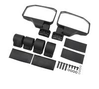 MasYosh 2pcs Miroirs Arrière View Large Vision Claire Miroir Latéral Noir Réglable Ensemble pour la Moto UTV ATV