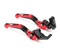 MasYosh 2PCS Motorcycle Brake Embrayage Leviers Réglables en Alliage CNC Aluminium Remplacement de XJ6 Diversion 2009-2015 (Rouge)