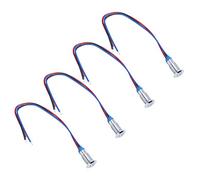 MasYosh 4 Définir L'indicateur de LED Signal D'éclairage 2-Color Anode Métal de 8 Mm (Bleu rouge)