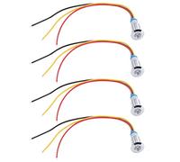 MasYosh 4 Définir L'indicateur de LED Signal D'éclairage 2-Color Anode Métal de 8 Mm (Jaune rouge)