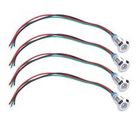MasYosh 4 Définir L'indicateur de LED Signal D'éclairage 2-Color Anode Métal de 8 Mm (Vert rouge)