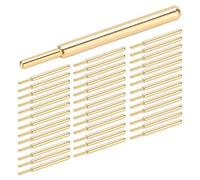 MasYosh 50pcs Sonde de Test en Laiton plaqué or, Aiguille Stable à Tête Ronde de 3,2 Mm avec Grand Courant à Faible Impédance, pour les Composants électroniques Testing Accessoires