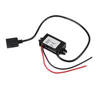 MasYosh Adaptateur DC DC, Câble Régulateur de Convertisseur 12 V 24 V vers USB 5 3 A avec Protection Contre Les Surintensités de Température, pour Moniteur Audio Radio de Voiture,