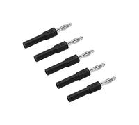 MasYosh Adaptateur de Bouchons de Banane 4 Mm, 5pcs 4 Mm à 2 Mm Branche de Banane de Conversion avec PA et Matériau en Laiton, pour des Instruments Industriels Tels que les Multimètres (Noir)