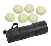MasYosh Balles de Fluorescentes 6 Pièces, Aucune Recharge Nécessaire avec Double Couche Fluorescente pour Un Temps de Brillance Plus Long, pour L'entraînement de la Nuit