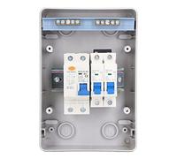 MasYosh Boîte de Distribution à 2 Voies, 230 V EU Standard IP65 IP65 IPRERPHERP 2 MCB B6A B32A RCD 63A 1P N, avec Protection Contre Les Courts-Circuits sur Sursis, pour Home Factory