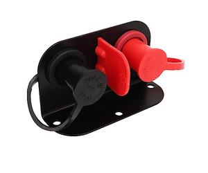 MasYosh Bornes de Batterie à Distance de Voiture, Kit de Relocalisation de Poteau de Saut de Batterie M10x2 avec Bague à Noyau en Cuivre et Languette de sécurité, pour UTV ATV Camions