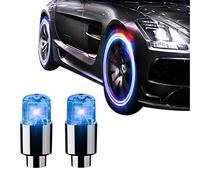 MasYosh Bouchons de valve universels fluorescents pour pneus de voiture, lot de 2, lumineux dans l'obscurité, pour voiture, vélo, moto et camion, en plastique