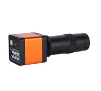 MasYosh Caméra de Microscope USB 20MP, Microscope Industriel à Interface Multimédia HD avec Objectif de Montage 130x C, pour L'inspection de Maintenance de Soudage de Recherche (Bouchon UE)