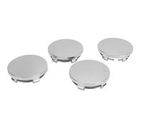 MasYosh Capuchons de Moyeu Central de Roue de 60mm, 4 Pièces, avec Anneau en Fer, Clip en Acier Inoxydable, Ajustement Universel pour Pneu de Voiture (Galvanoplastie)
