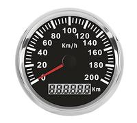 MasYosh Compteur de Vitesse GPS 85 Mm, Indicateur de Vitesse à écran LCD de Haute Précision avec Lunette en Acier Inoxydable et étanchéité IP67, pour Voitures, Bateaux et Véhicules