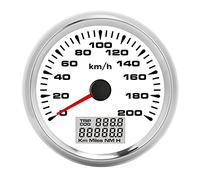 MasYosh Compteur de Vitesse GPS 85 Mm, Pointeur D'entraînement de Moteur Pas à Pas avec Rétroéclairage 7 Couleurs, Lunette en Acier Inoxydable 316L étanche IP67, pour Machines de