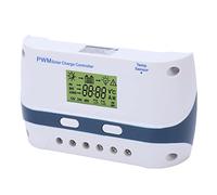 MasYosh Contrôleur de Charge Solaire PWM 12 V 24 V, écran LCD avec Sortie USB 40 A étanche, avec Protection TVS pour Système de Panneaux Solaires, Maison, Camping-Car, Yacht