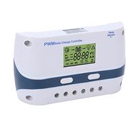 MasYosh Contrôleur de Chargeur Solaire, 12 V 24 V avec écran LCD Automatique, Régulateur de Panneau Solaire PWM avec Protection Contre Les Surcharges et Les Décharges, pour la Maison,