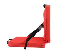 MasYosh Coussin de Siège de Stade Extérieur, Confortable et Pliable, en Tissu Oxford, Fermeture à Glissière, Rouge, pour Pelouse, Parc de Football, Terrasse, 15x13,8x3,1 Pouces