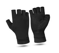 MasYosh D'arthrite à Compression en Cuivre, Antidérapants sans Doigts avec Pressurisation du Réseau à 360° pour Hommes et Femmes, Conception à Bout pour un Usage Quotidien (M)