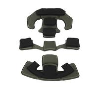 MasYosh Ensemble de Doublure de Casque, Remplacement de Coussinet éponge en Nylon avec Mentonnière Réglable et Vis de Fixation, pour Casques ACH Mich Wendy FMA EXF (Éponge Verte Armée)