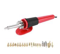 MasYosh Ensemble de Fer à Souder électrique, Stylo à Bois avec Plusieurs Pointes pour Pyrogravure, Gravure, Sculpture, Bricolage, Puissance Stable 30W (Prise européenne AC230V)