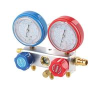 MasYosh Ensemble de Jauge de Collecteur de Diagnostic AC à 3 Voies, Kit D'outils de Charge de Réfrigérant avec Robinet à Tournant Sphérique intégré et Cadran Facile à Lire pour R410A